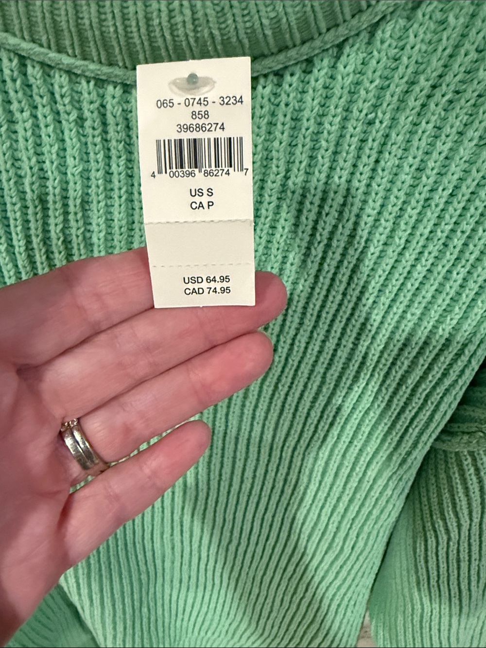 aerie Mint Green Ribbed Crewneck Sweater - Picture 3 of 4